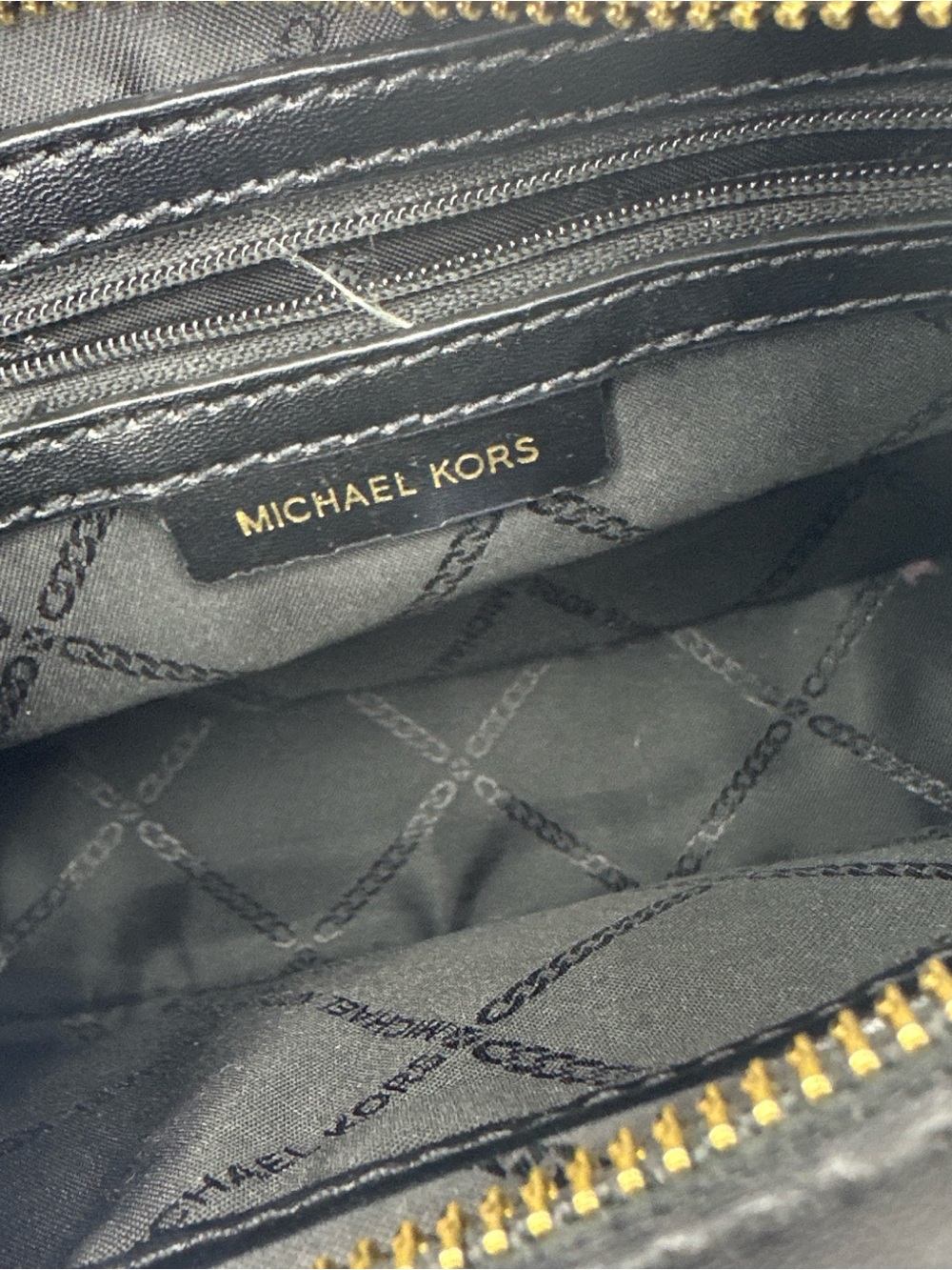 Michael Kors Small Black and Gold Crossbody Bag with Matching Wallet - Picture 6 of 9